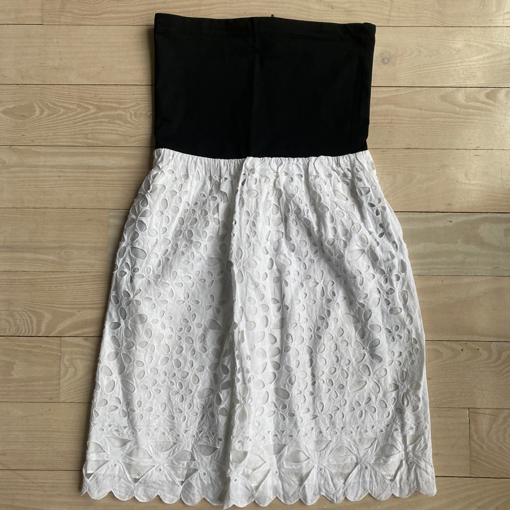 DKNY Strapless Lace Mini Dress